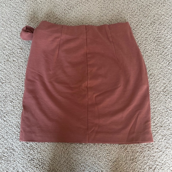 Brown Dynamite Wrap Skirt with Tie - Picture 4 of 5